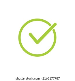 vector de icono verde aprobado Símbolo de ilustración