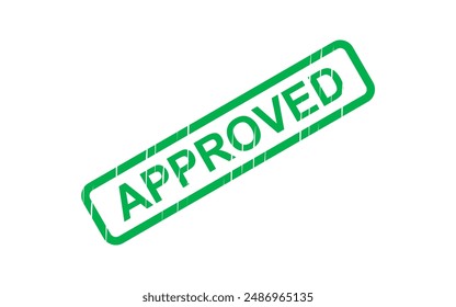 Texto de Vector de sello verde aprobado