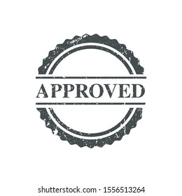 Approved grunge rubber stamp on white, vector illustration