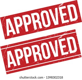 Approved grunge rubber stamp - Vector
