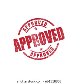 Approved grunge stamp print