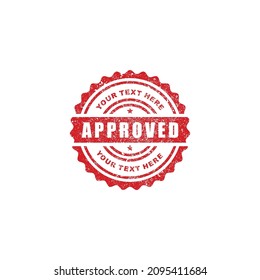 Approved grunge stamp seal icon vector illustration
