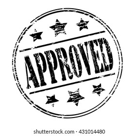 approved grunge stamp, vector illustration 