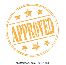 approved grunge stamp, vector illustration 