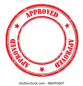 Approved Grunge Stamp, Vector Illustration