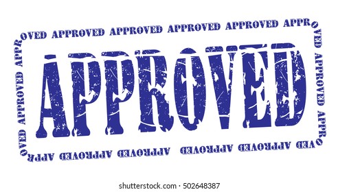 approved grunge stamp, vector illustration