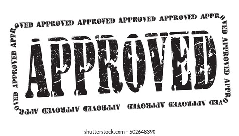 approved grunge stamp, vector illustration
