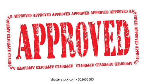 approved grunge stamp, vector illustration