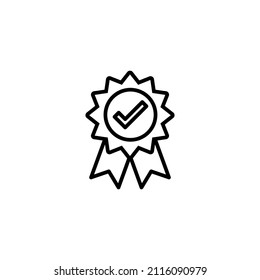 Approved icon. Certified Medal Icon