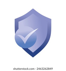 Genehmigte Symbole, Qualitätszeichen und -symbol überprüfen. Medaille mit Häkchen für Computer, Web und mobiles App.