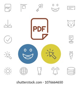 Approved icon with datacenter, alarm bell and beer glass symbols. Set of check, cat, carrot icons and jingle concept. Editable vector elements for logo app UI design.