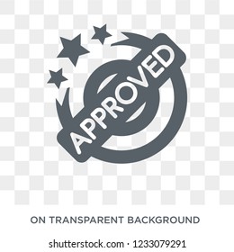 Approved icon. Approved design concept from Human resources collection. Simple element vector illustration on transparent background.