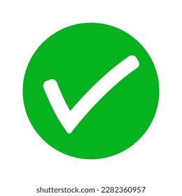 approved icon design. approved icon with green circle frame