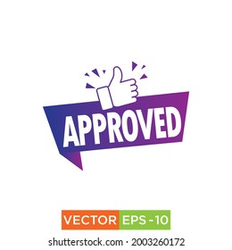 Approved Icon design vector for web and print 