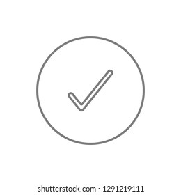 Approved  icon. Element of cyber security for mobile concept and web apps icon. Thin line icon for website design and development, app development