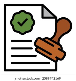 Approved Icon Element For Design