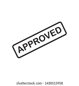 approved icon, illustration design template