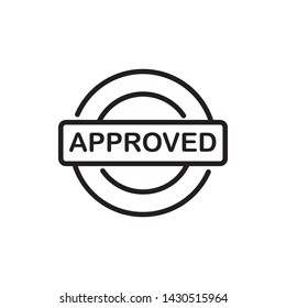 approved icon, illustration design template