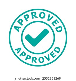 Approved icon illustration design template
