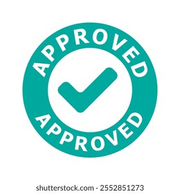 Approved icon illustration design template