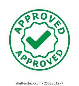 Approved icon illustration design template