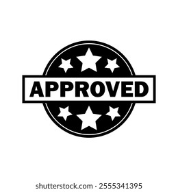 Approved icon illustration design template