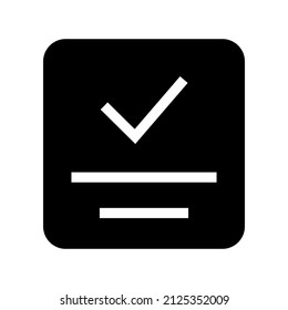 Approved icon isolated on white background