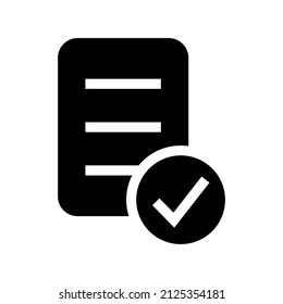 Approved icon isolated on white background