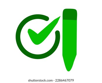 Approved icon isolated with white background elements. Icon Flat Style Vector illustration.