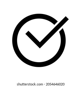 genehmigtes Symbol in Liniendesign