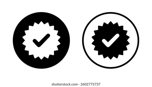 Approved icon logo design. Certified Medal Icon