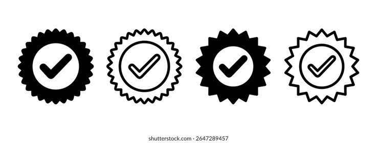 Approved icon logo design. Certified Medal Icon