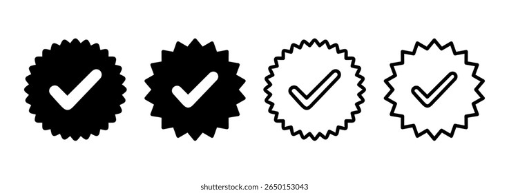 Logo-Design mit genehmigtem Symbol. Symbol für zertifizierte Medaille