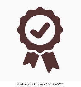 Approved icon. Medal, Award icon vector illustration EPS10