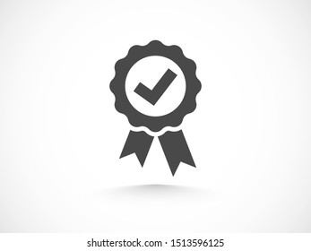 Approved icon. Medal, Award icon vector illustration EPS10