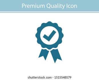 Approved icon. Medal, Award icon vector illustration EPS10
