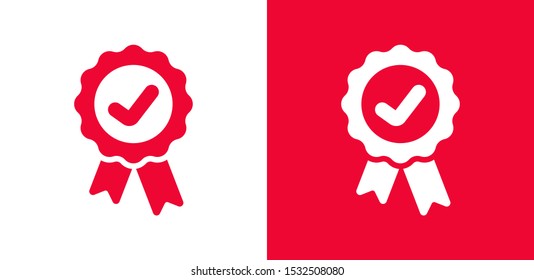 Approved icon. Medal, Award icon vector illustration EPS10