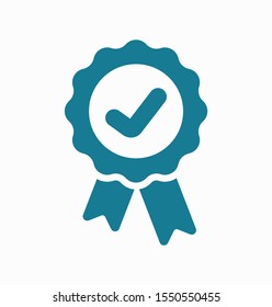 Approved icon. Medal, Award icon vector illustration EPS10