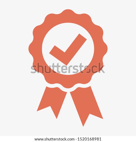 Approved icon. Medal, Award icon vector illustration EPS10