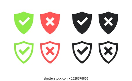 Approved icon. Profile Verification. Accept badge. Quality icon. Check mark. Sticker with tick. Vector illustration