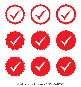 Approved icon. Profile Verification. Accept badge.  