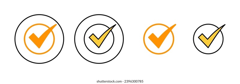 Conjunto de iconos aprobados para aplicaciones web y móviles. Icono de medalla certificado