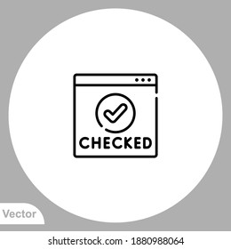 Approved icon sign vector,Symbol, logo illustration for web and mobile