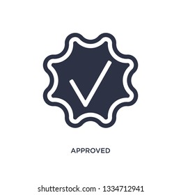 approved icon. Simple element illustration from human resources concept. approved editable symbol design on white background. Can be use for web and mobile.