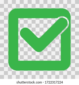 Approved icon square with a tick ok, vector Check mark in box sign