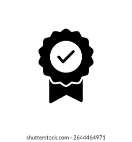 Approved icon symbol for apps and websites. Certified Medal Icon