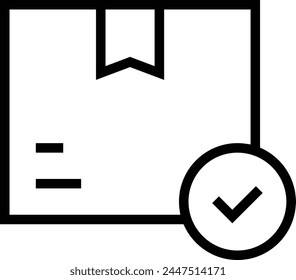 approved icon. Thin linear style design isolated on white background