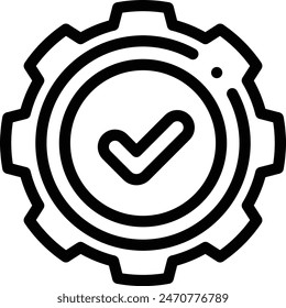 icono aprobado. Diseño De Estilo Lineal Delgado Aislado Sobre Fondo Blanco