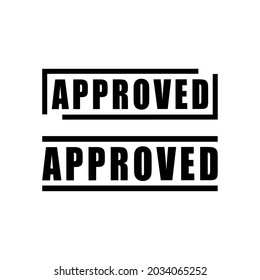 Approved icon in trendy flat design