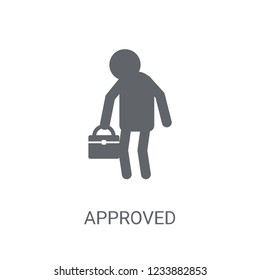 Approved icon. Trendy Approved logo concept on white background from Human Resources collection
